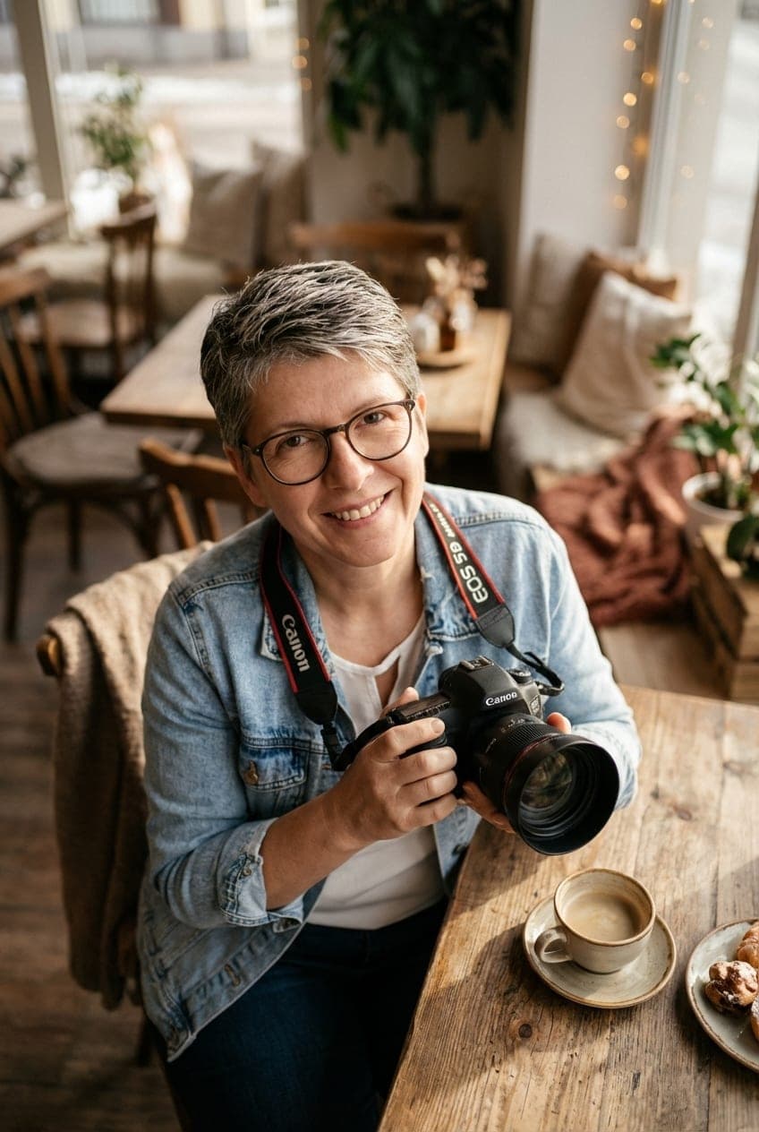 Marcela Kramářová s fotoaparátem Canon — fotografka 25+ let praxe