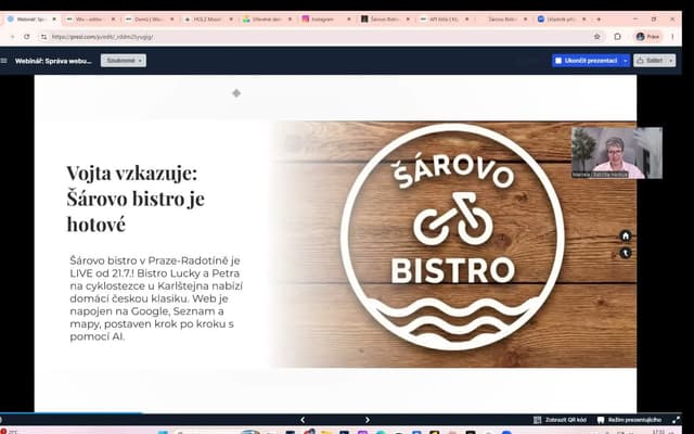 Vibe coding v praxi: Šárovo bistro a Wix pro HolzMOODE