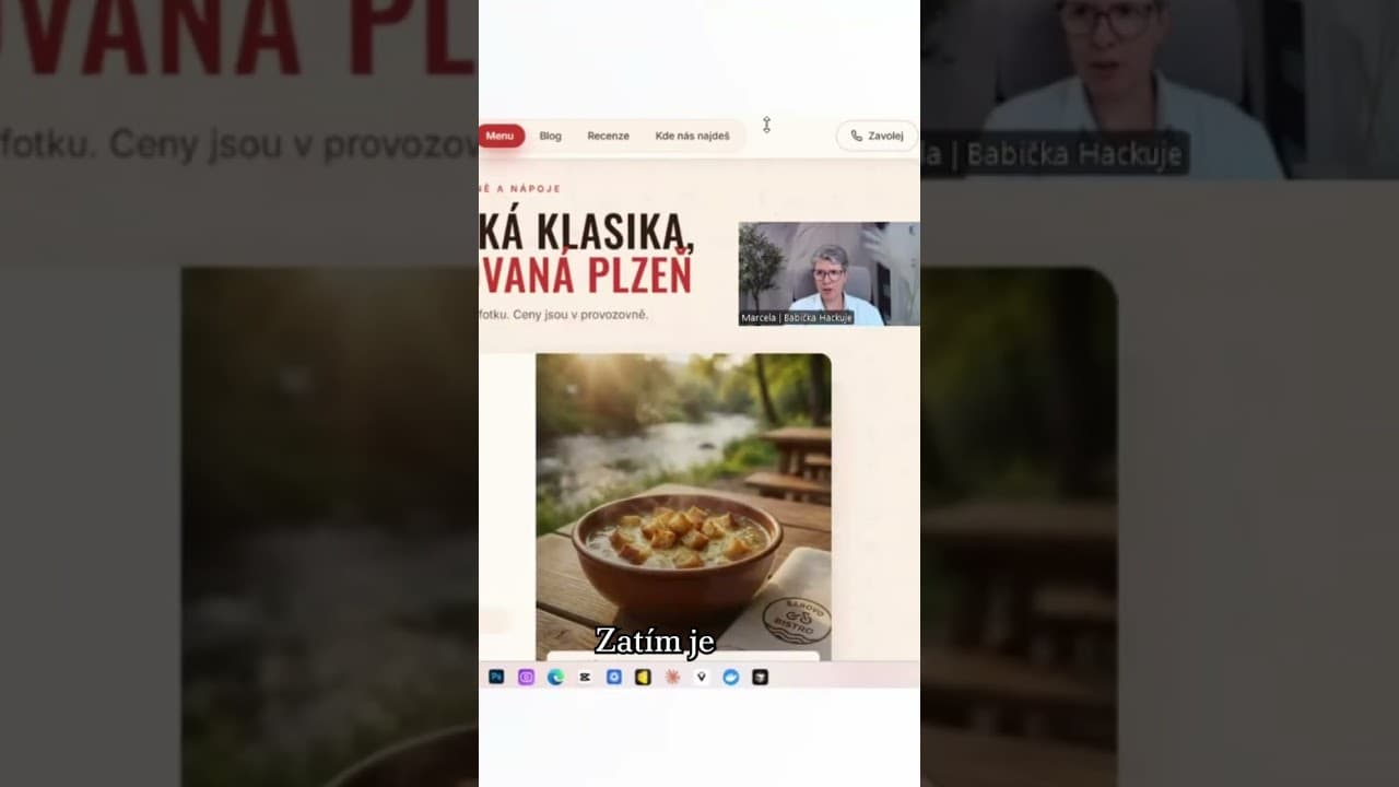 Náhled videa Web diktováním česky, Voira mi rozumí.