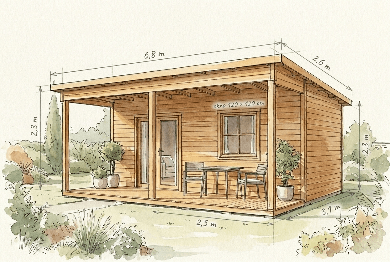Ukázka výstupu Skicovny — fotorealistický render nebo akvarelová ilustrace produktu, vyrobená v Claude přes brief + šablony promptů pro Nano Banana Pro a ChatGPT Image