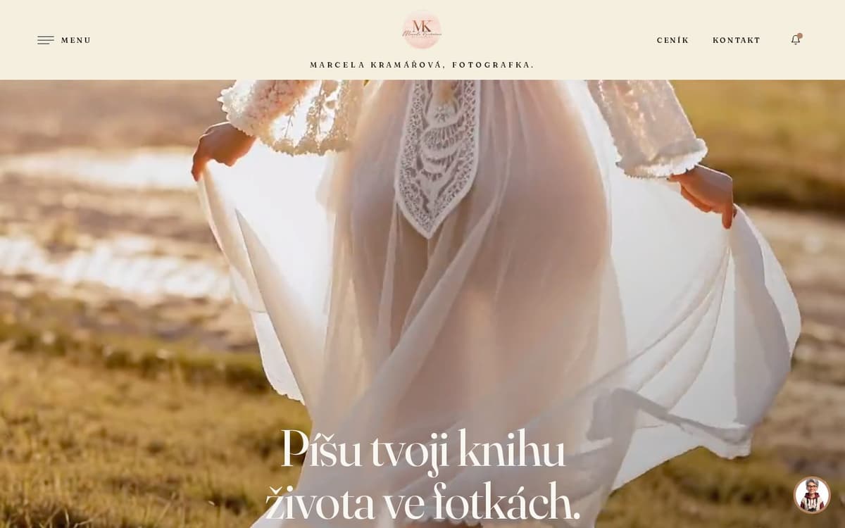 Web fotografického ateliéru