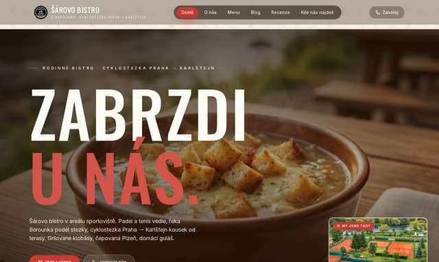 Web pro bistro za týden: jak vznikl a co stál