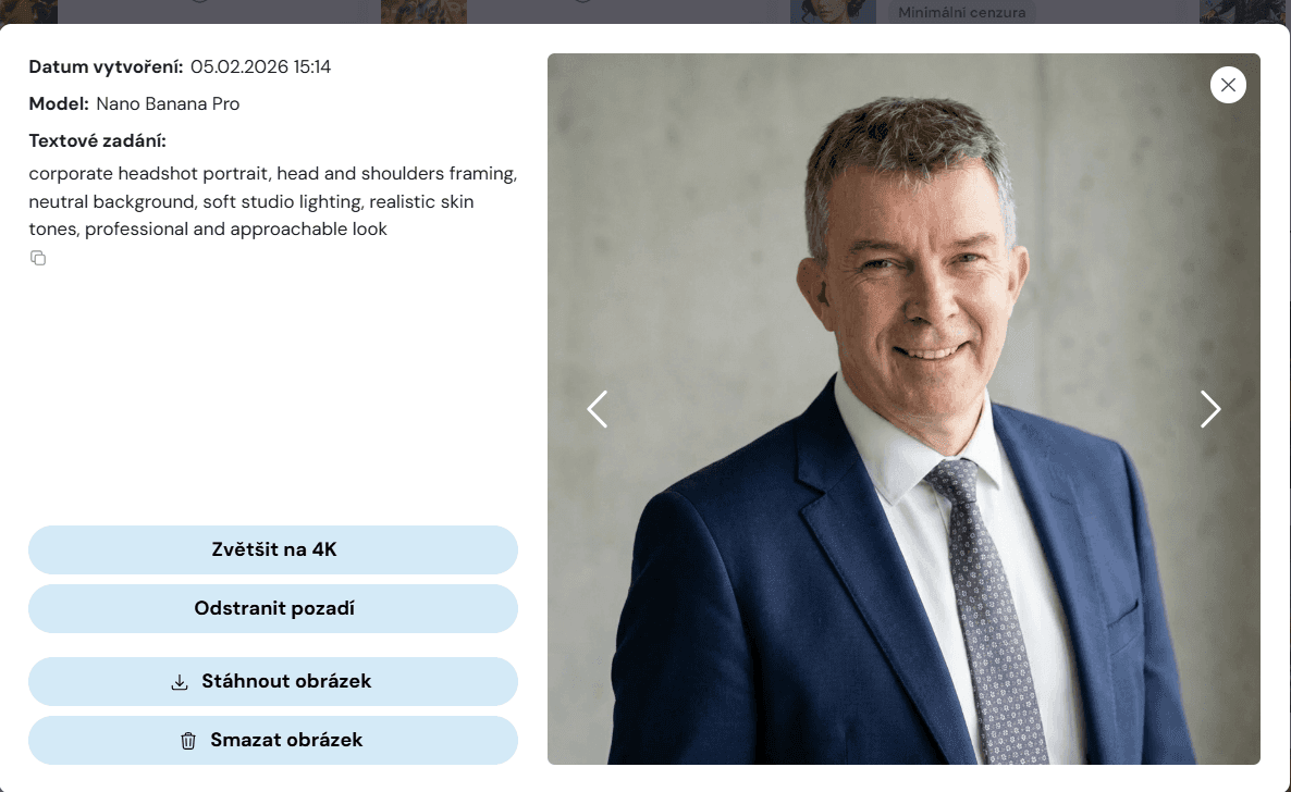 AI business portréty: firemní fotky pro LinkedIn (2026)