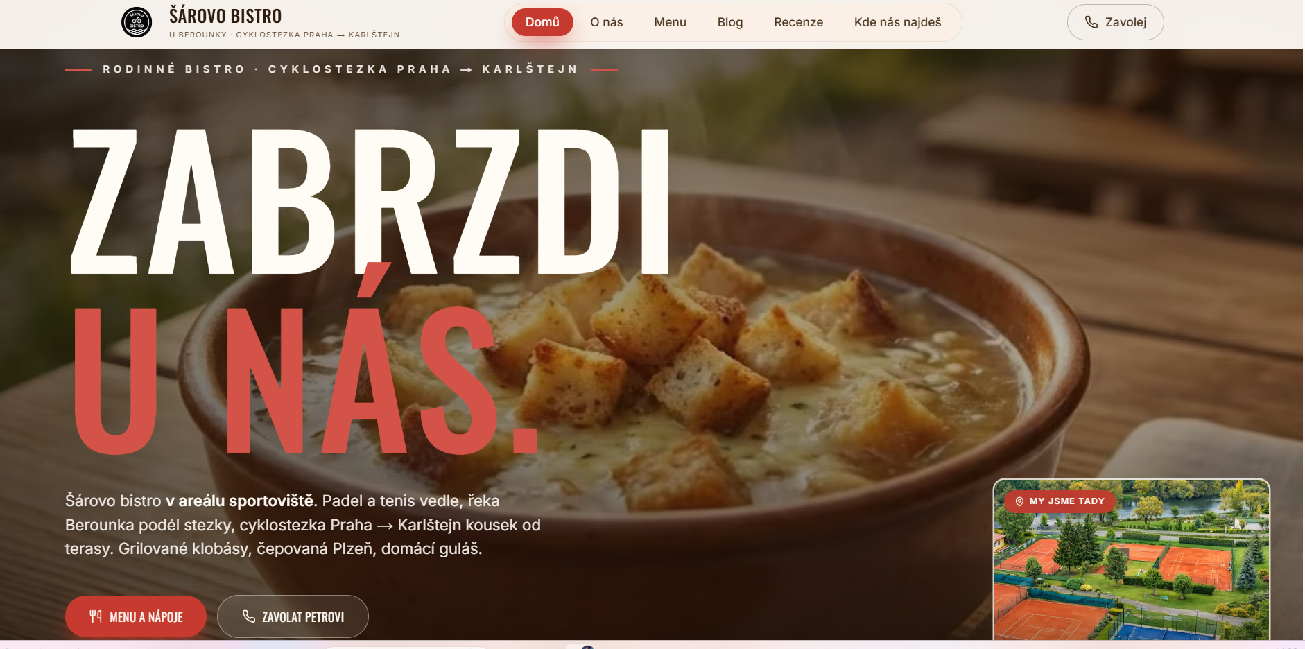 Web pro bistro / restauraci / kavárnu — s Claude za pár dní